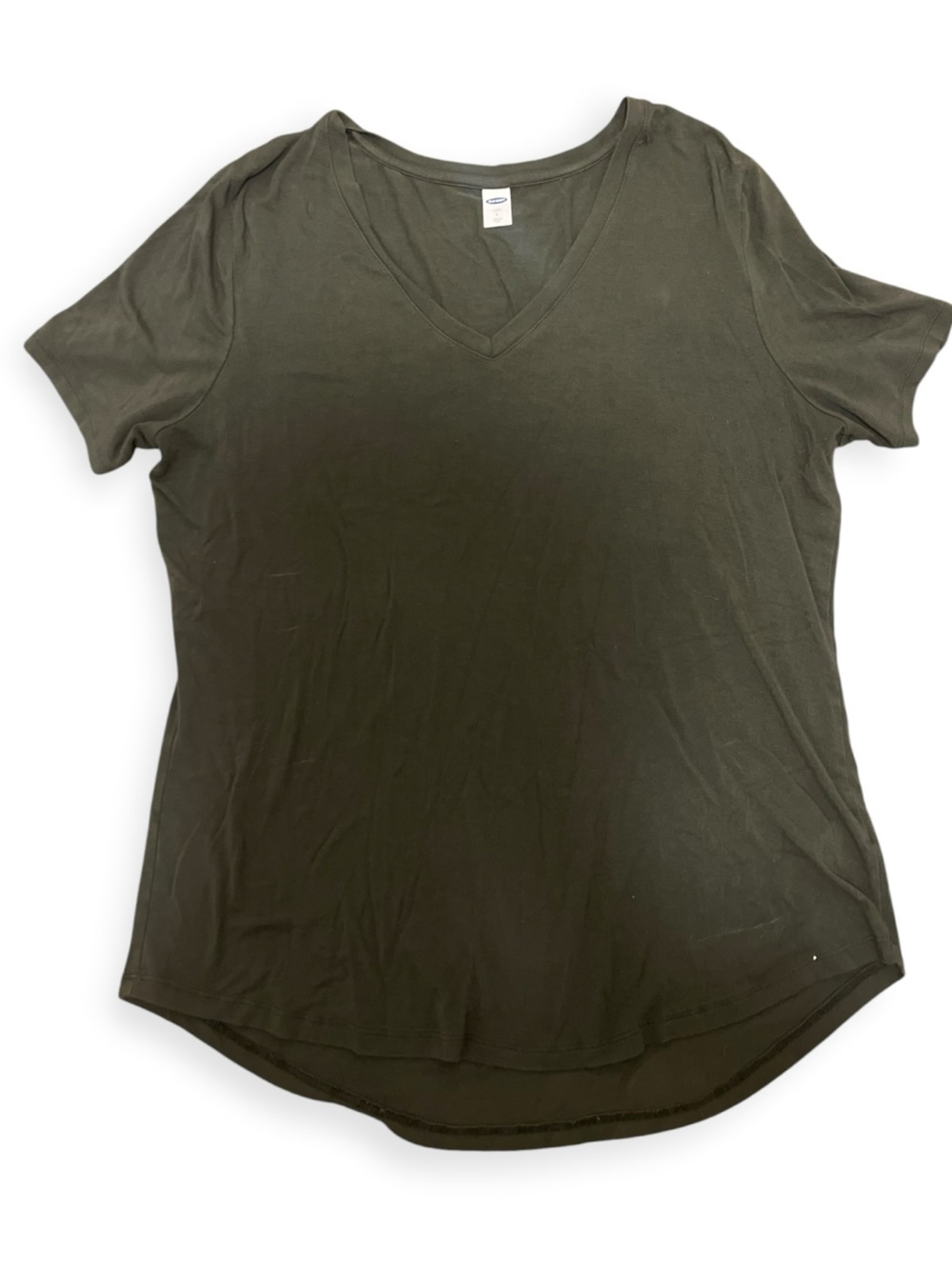 Old Navy Luxe V-Neck T-Shirt Small Olive Green